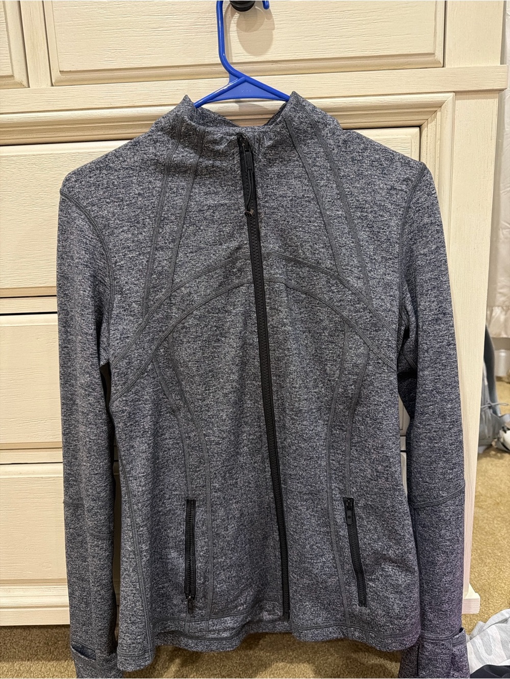 lululemon athletica Heathered Gray Full-Zip Bomber Jacket